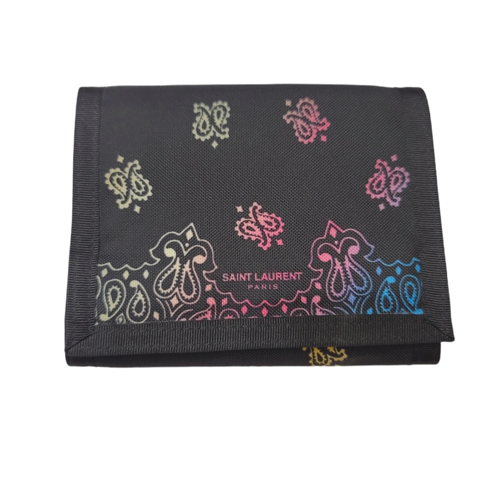 YSL Bandana Nylon Trifold Wallet